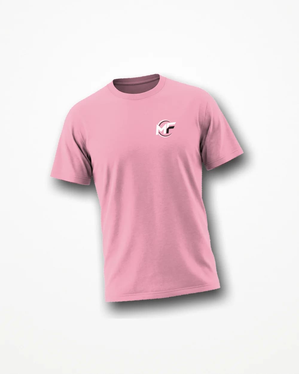Pink MF Logo Tee, shot in the studio