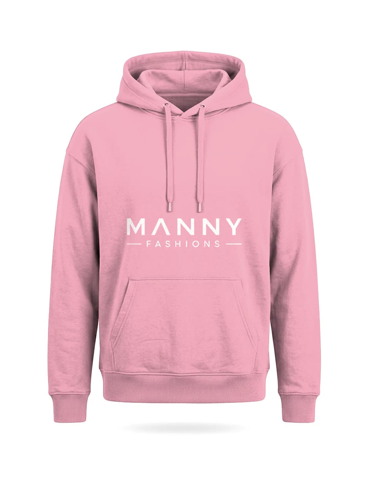 Manny Fashions Wordmark Hoodie Pink, front