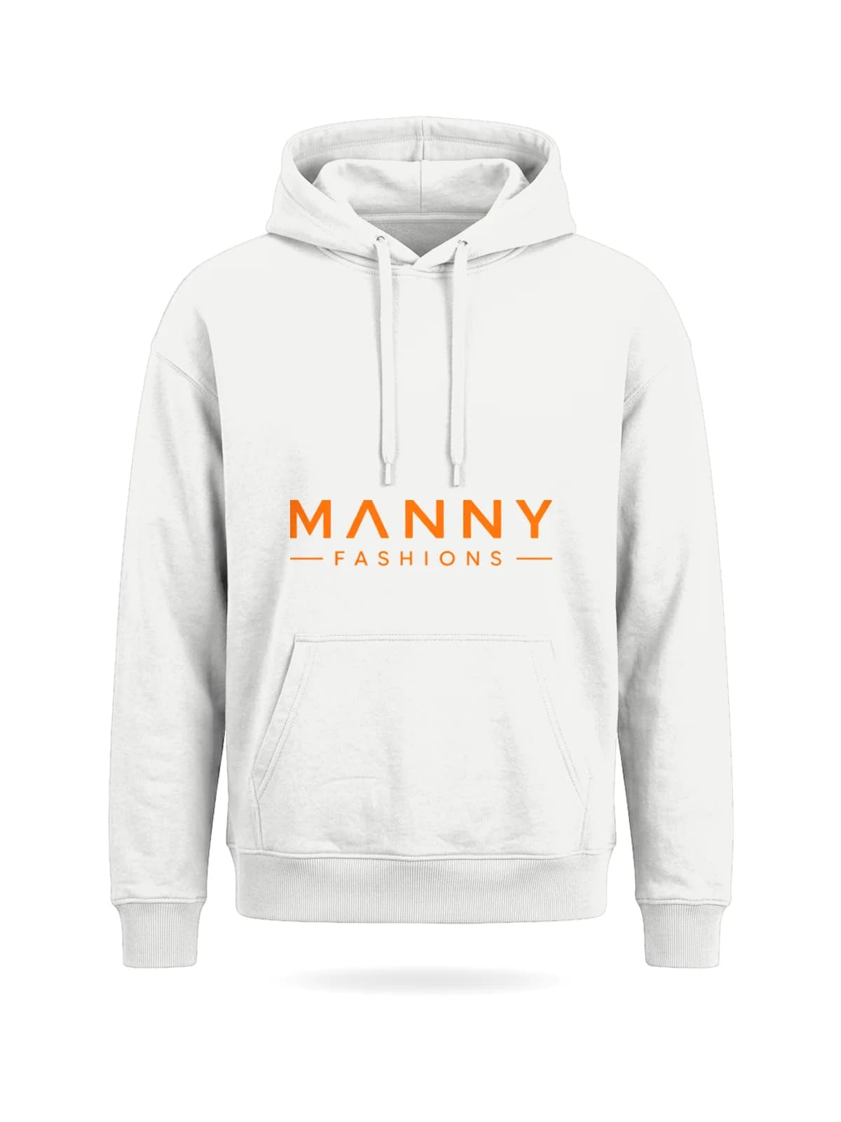 Manny Fashions Wordmark Hoodie White, front