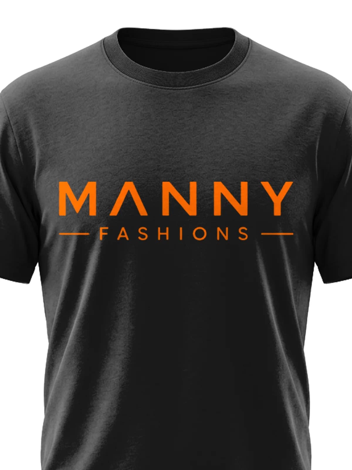 Manny Fashions Wordmark Tee Black, close-up