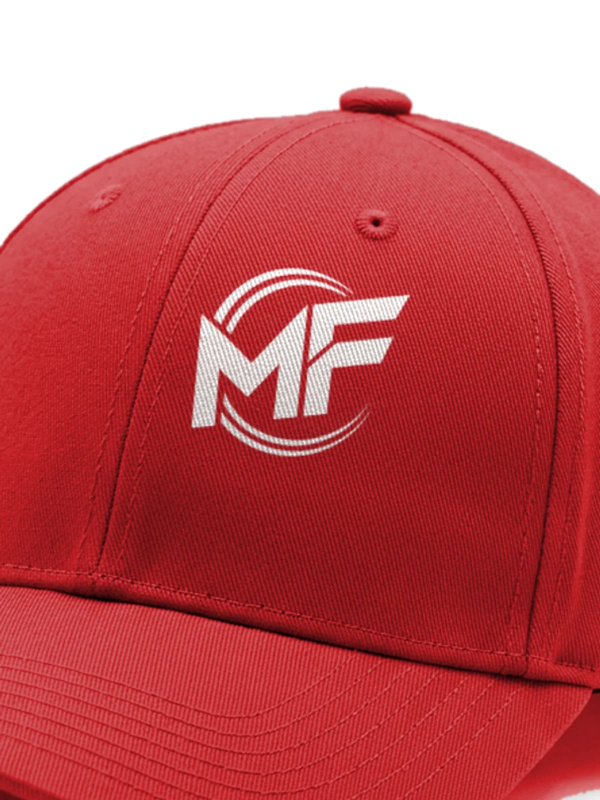 MF Cap Red, close-up