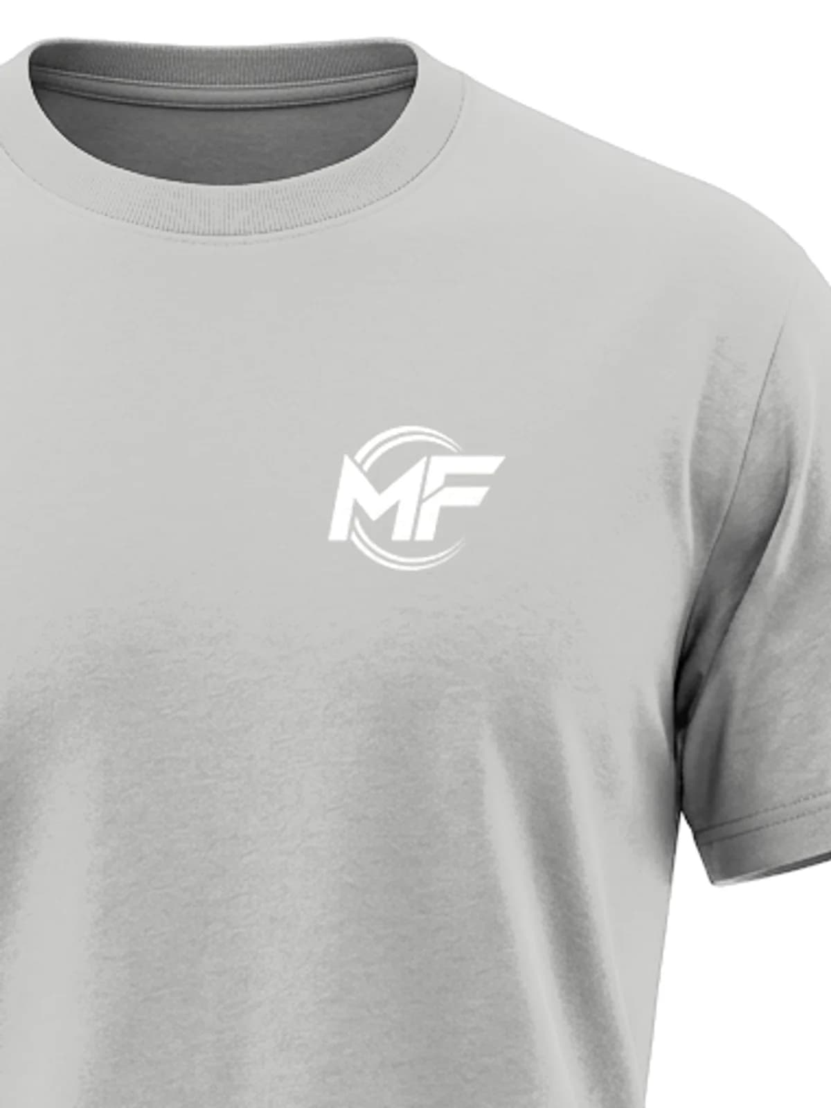 MF Logo Tee Light Grey, close-up