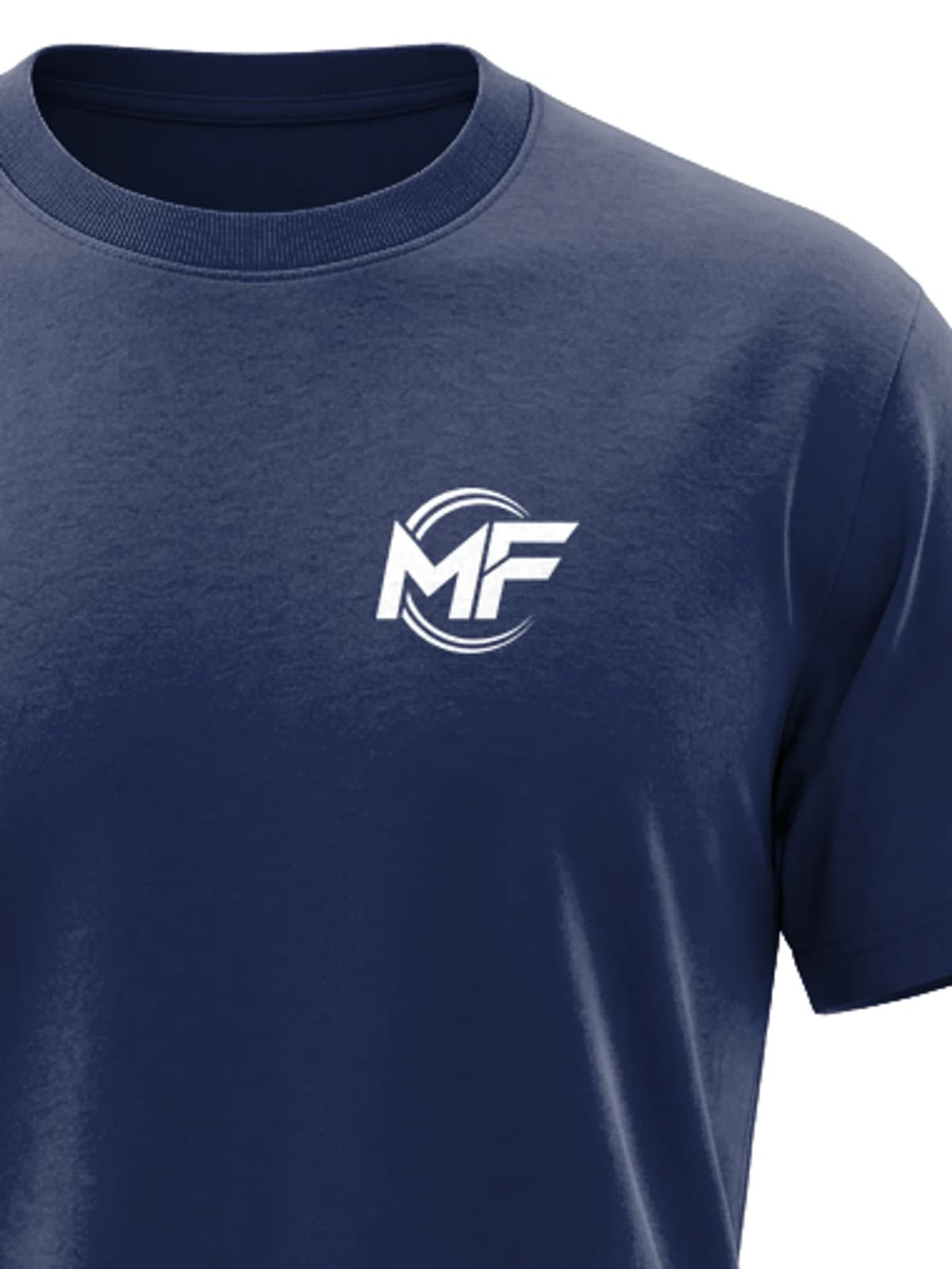 MF Logo Tee Navy, close-up