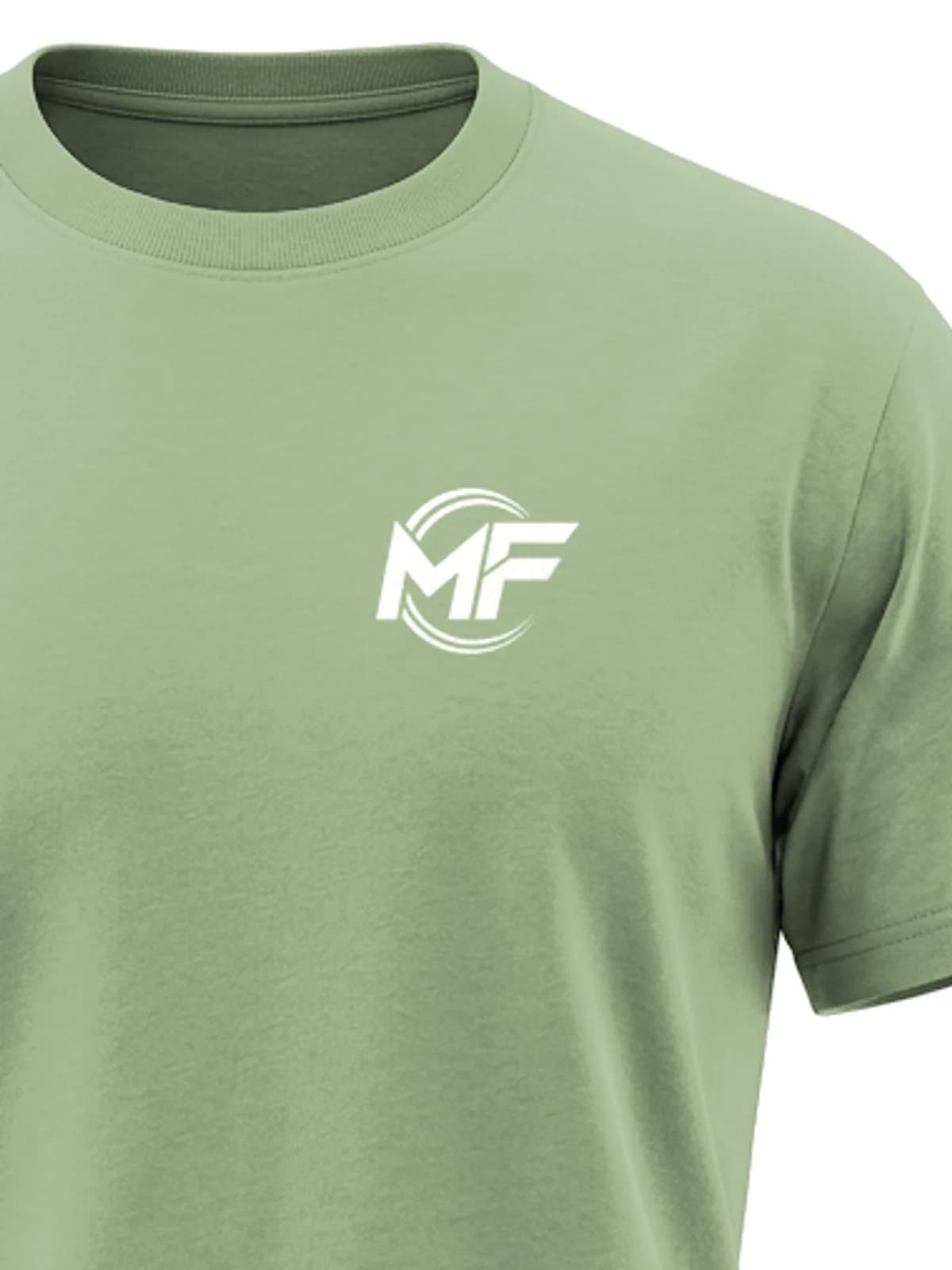 MF Logo Tee Sage, close-up