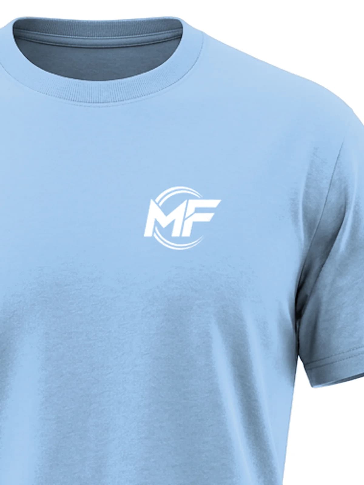 MF Logo Tee Sky Blue, close-up