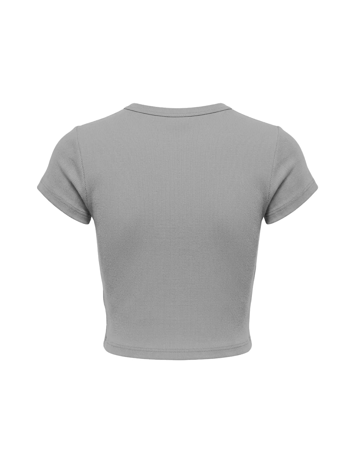 MF Ribbed Crop Top Grey, back