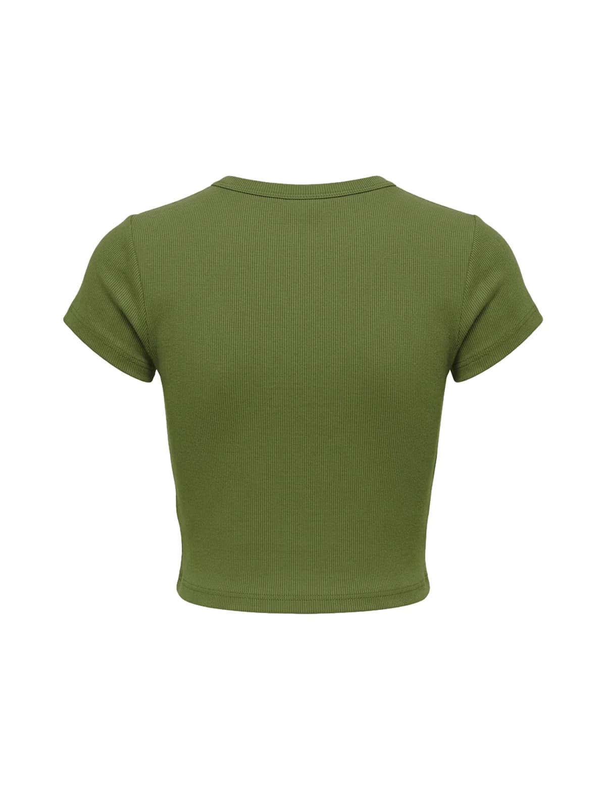 MF Ribbed Crop Top Olive, back