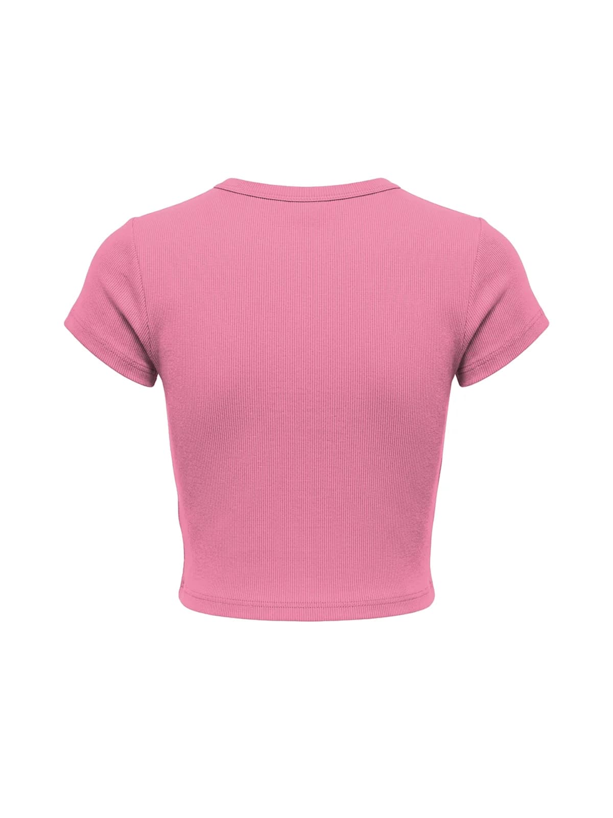 MF Ribbed Crop Top Pink, back